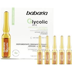 Babaria - Fiale Viso Acido Glicolico Effetto Flash | Peeling Viso Anti-età | Rinnova e Idrata la Pelle | Con Liposomi per Rilascio Progressivo | 10 Fiale da 2ml