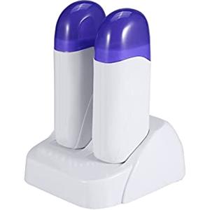 YASTA Scaldacera Rullo Doppio Kit 2 Manipoli Cera Roll-On Riscaldatore Ceretta Depilazione Corpo Viso per Uso Casa o Centro Estetico