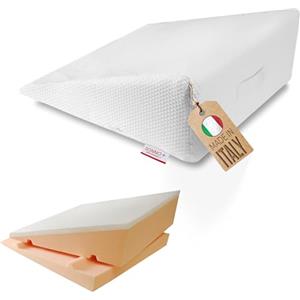 SONNO+ Cuscino Antireflusso Adulti con Memory Foam, Cuscino a Cuneo per Letto - Altezza Regolabile 24 cm e 18 cm, Cuscino Reflusso Gastroesofageo,Cuscino da Lettura,Lunghezza 70 cm
