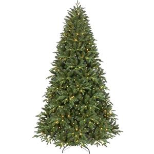 Bellapianta Albero di Natale con Luci Incorporate 210cm Super Folto Realistico Real Touch, Albero di Natale con Luci Led 210 Premium in PE/PVC Verde con Borsa Porta Albero, Guanti e Sacchetto