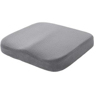 Surwin Cuscino Memory Foam Sedia per Sedersi, Colore Solido Cuscino Antidecubito Ciambella Cuscino Ergonomico Sedia Ufficio per Alleviare Dolore alla Schiena (40x40x6cm,Grigio)