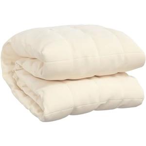 vidaXL Coperta Ponderata Crema Chiaro 155x220 cm 7 kg Tessuto