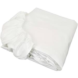 Fazzini Completo di Lenzuola matrimoniali in Puro Raso di Cotone 300TC Effetto setificato Art. Trecento qualità Top (Bianco A)