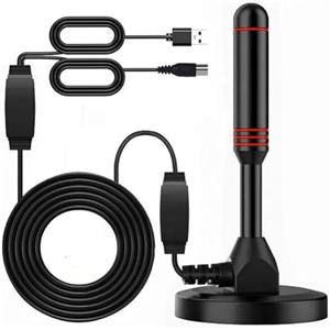 LYEAA Antenna TV digitale DAB Amplificata per Interni con Amplificatore Antenna Set DVB-T2 Outdoor HD