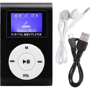 Generic Chiavetta USB Mobile per Lettore MP3 con Display Digitale LCD da 1,8 Pollici, Mini Lettore Musicale per Musica