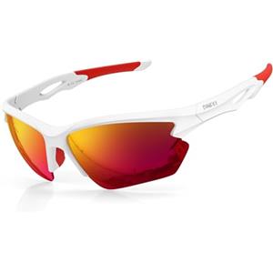 BONDDI Occhiali da Sole Sportivi Polarizzati, Occhiali Ciclismo da Uomo Donna per Ciclismo, Guida, Golf, Sci, Pesca e Corsa con Protezione UV400 e Telaio Infrangibile TR90