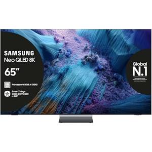 Samsung Neo QLED 8K Vision AI Smart TV 65'' QE65QN990FTXZT Mini LED, NQ8 AI Gen3 Processor, AI Upscaling Pro, Glare Free, Dolby Atmos & OTS Pro, Infinity Air Design, PACCHETTO INTRATTENIMENTO, 2025
