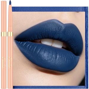 OULAC Blue Lipliner - Matita per contorno labbra con finitura opaca, altamente pigmentata e liscia, per contorno labbra, vegana (18) Deep Trench