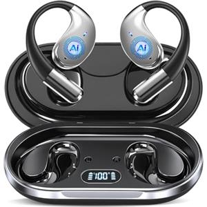 BUABMEQ AI Cuffie Traduzione Simultanea, Auricolari Bluetooth 5.4, 3 in1 Cuffie Traduzione Bluetooth 60 ore con ENC,144 Lingue Auricolari Traduttori Istantanei Vocali Gratuite,Musica/Chiamate/Traduttore/Sport