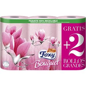 FOXY Bouquet - Carta igienica 3 veli, Confezione da 6 rotoli