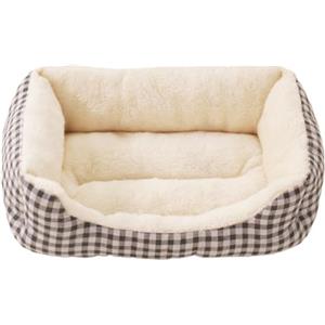Mateju Cuccia Cane di Peluche, Rettangolare Lettino Cane Interno in Peluche Morbida Letto Gatto Cuccia per Animali Domestici con Fondo Antiscivolo per Piccolo e Media (Cachi,44x32x10.5cm)