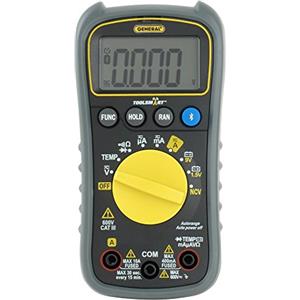General Tools ToolSmart Bluetooth collegato multimetro digitale, Auto-Ranging con NCV Detector, CAT III 600V LA SICUREZZA (TS04)