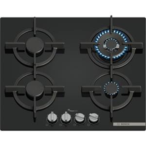 Bosch PPH6A6I10 - Piano cottura 4 fuochi gas, 60x52 cm, colore Nero