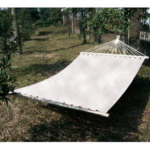 PAPILLON Amaca in Cotone Matrimoniale 200X150 - Colore Bianco Naturale -Traverse in Legno