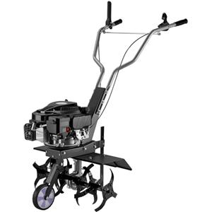Wiltec Motozappa a scoppio, fresa a scoppio, larghezza di lavoro 60 cm, profondità di lavoro 25 cm, motore a benzina a 4 tempi, 2,5 kW, 144cc, 6 set di lame