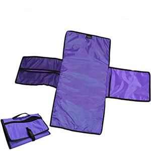 YNR Tappetino per cambio pannolino, portatile, pieghevole, lavabile, impermeabile, da viaggio (viola)