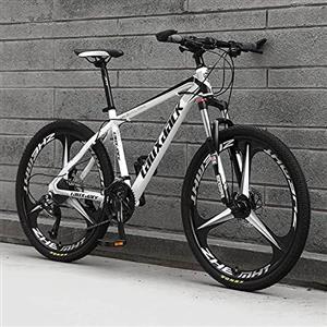 LapooH 26'' Mountain Bike pieghevoli, Bici MTB 21/24/27/30 velocità, ruote a raggi da 26 pollici a sospensione completa, bicicletta antiscivolo per uomo/donna,E,21 speed