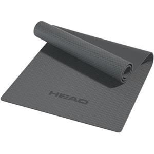 HEAD - Tappetino Yoga Pilates Fitness in materiale TPE. Dimensioni Extra-Large 183 x 80 cm per una maggiore comodità. Spessore 6 mm. Peso 1,2 kg (Grigio)