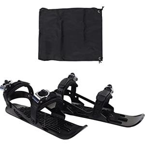 Tomotato Mini Pattini da Sci Corti per Neve, Skiboard Regolabili Pattini da Neve Corti Invernali Snowblade Skiboard per Sport Invernali Attrezzatura da Sci (Nero)
