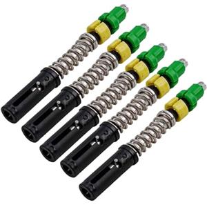 Vasiumic Confezione da 5 bastoncini da trekking con blocco interno con molla ammortizzante per camminare, compatibili con tubi in fibra di carbonio da 12 mm/14 mm/16 mm, verde (per tubo da 16 mm)