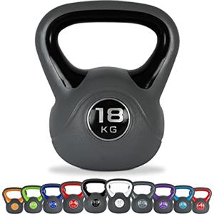 MSPORTS - Kettlebell da 2 - 20 kg, con poster degli esercizi da eseguire