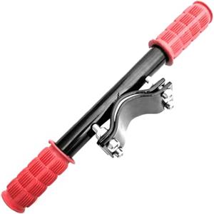 Generico Manubrio posteriore per bicicletta per bambini - Morsetto universale da 1-1,25 pollici, robusto supporto per passeggero in metallo, guida ergonomica antiscivolo, di fissaggio sicuro a montaggi
