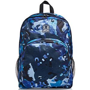 Invicta Zaino Scuola Strong, Doppio Scomparto con Tasca Porta PC, Tasca Porta Borraccia, Tasca con Organizer, Maxi Capiente, Unisex-Bambini e Ragazzi, Blu, 38lt