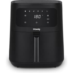 H.Koenig FRY860 senza olio, capacità 6L, fino a 8 persone, regolabile 80-200 °C, 5 modalità di cottura, timer 60 minuti, 6 programmi, touch screen