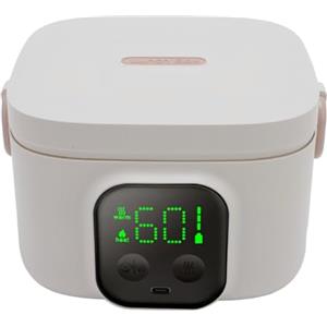 Bewinner Lunch Box Elettrico Senza Fili per Adulti, Scaldavivande a Batteria con Contenitore in Acciaio Inossidabile da 5,5 Ml, a Prova di Perdite, Portatile per Lavoro, Viaggi, Ufficio