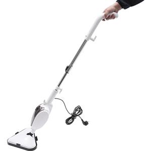 BYUAK Pulitore a vapore multifunzione 1300 W, mocio elettrico, scopa a vapore, pulitore a vapore per pavimento, scopa a vapore, testa girevole a 360°, con serbatoio dell'acqua per pavimenti duri, finestre,