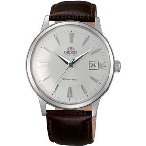 Orient Classic Bambino V2 - Orologio Uomo Automatico a Carica Manuale Elegante Cinturino In Pelle Marrone Cassa In Acciaio Quadrante Grigio - TAC00005W0 AC00005W