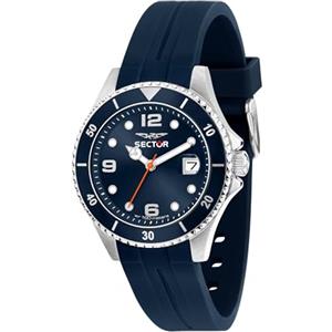 Sector No Limits Orologio Uomo, Tempo, Data, Analogico, Cinturino in Acciaio, Collezione 230 - R3251161056