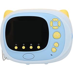 Akozon Fotocamera Digitale per Bambini da 24 MP con Multifiltro, Videoregistratore Graffiti e Stampante Fotografica Istantanea (Macchina Blu + Guscio Cucciolo)