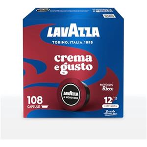 Lavazza 108 Capsule caffè Modo Mio crema e gusto ricco astuccio 2x54 Espresso Macinato