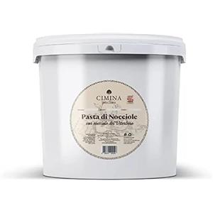 CIMINA DOLCIARIA Crema-Pasta di nocciola Tonda Gentile Romana 100% in purezza- Base per gelato alla Nocciola 1kg