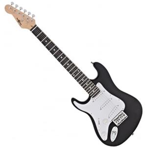 gear4music 3/4 LA chitarra elettrica per per mancini di Gear4music Nero con amplificatore 10W