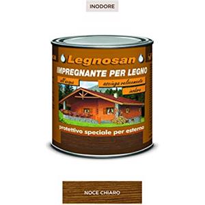 Veleca Legnosan Impregnante Noce Chiaro 750 ml - All'acqua, Inodore, Semi-lucido, Resistente per Esterni