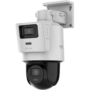 HiLook HIKVISION - Telecamera di sorveglianza per esterni, 4 MP, Smart Hybrid Light, LAN/PoE, cavo per telecamera esterna, sensore di movimento, visione notturna, slot per schede SD, doppia fotocamera