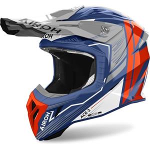 AIROH CASCO OFFROAD AVIATOR ACE 2 ENGINE CERULEAN GLOSS L