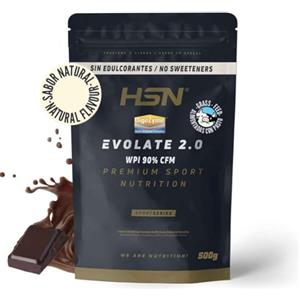 HSN Isolato di proteine del siero di latte CFM Evolate 2.0 (senza dolcificanti), cioccolato, 500 g, Whey Protein Isolate 90% + enzimi DigeZyme®, dosatore non incluso, senza OGM, vegetariano, senza
