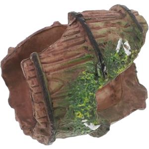 Mikikit Nascondiglio Per Rettili in Plastica Tane e Luoghi Di Riposo Per Tartarughe Serpenti e Gechi Leopardo Recinto Visibilità Chiara e Struttura Traspirante Per Terrario