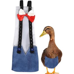 Genérico Pannolini d'anatra per anatre domestiche,Pannolini d'anatra | Pannolino d'anatra impermeabile | Pannolini lavabili per pollo per animali domestici, Vestiti regolabili per pannolini con papillon per