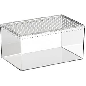 Bmdjdq Habitat per rettili in acrilico, formato leggero, medio/grande, scatola trasparente a forma di ragno, piccolo terrario a serpente, coperchio ventilato con chiusura sicura, per scrivanie, scaffali