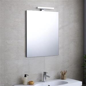 Kiamami Valentina - Specchio bagno 60x70 reversibile con lampada cromata