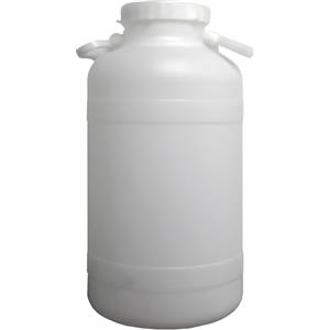 EffeDecor - Fusto Bocca Larga Bidone Tanica Contenitore in Plastica per Uso Alimentare con Coperchio, Ideali per Alimenti e Liquidi, Made in Italy 5/10/15 LT (Bianco, 25 Litri)