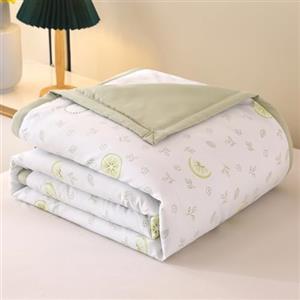 DOTBUY-SHOP Trapuntino Copriletto Estivo Primaverile, Trapunta Leggera, 100% Poliestere Copriletto Trapuntato Cotone per Letto Singolo Letto Matrimoniale (Lime,150x200)