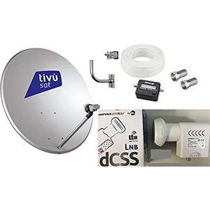 TELEVES KIT SAT SATELLITE PARABOLA 80 CM STAFFA SAT FINDER 20 MT CAVO LNB SCR