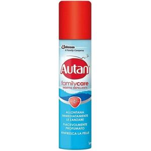 AUTAN Family Care Spray Secco Insetto Repellente 100ml - Leggero, Asciutto e Delicato con Aloe Vera