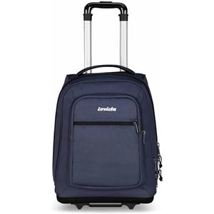 Invicta Trolley Scuola Bump, Blu, 2 in 1, con Spallacci Uso Zaino, Doppio Scomparto con Tasca Per PC, Tasca Per Borraccia, Maxi Capienza 38 lt, Scuola Media e Superiore, Viaggio, Zaino Ragazza e