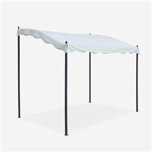 Produce Shop Gazebo 3x2 Metri Giardino Acciaio Ingresso Bar Hotel Pergola - Nero